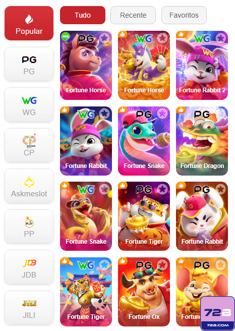 Experiência de Jogos 72b.com