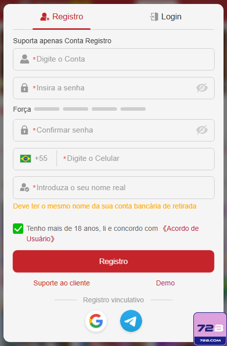 Experiência de Jogos 72b.com